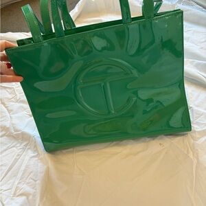 Telfar Patent Green Tote Bag